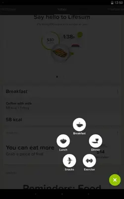 Lifesum android App screenshot 1